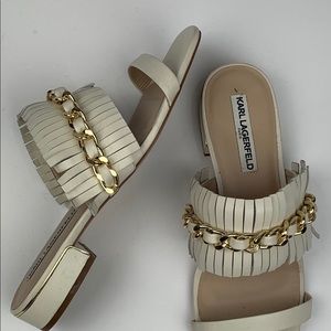 Karl Lagerfeld -(Sz 10) Like NEW!! Creme Sandals